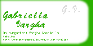 gabriella vargha business card